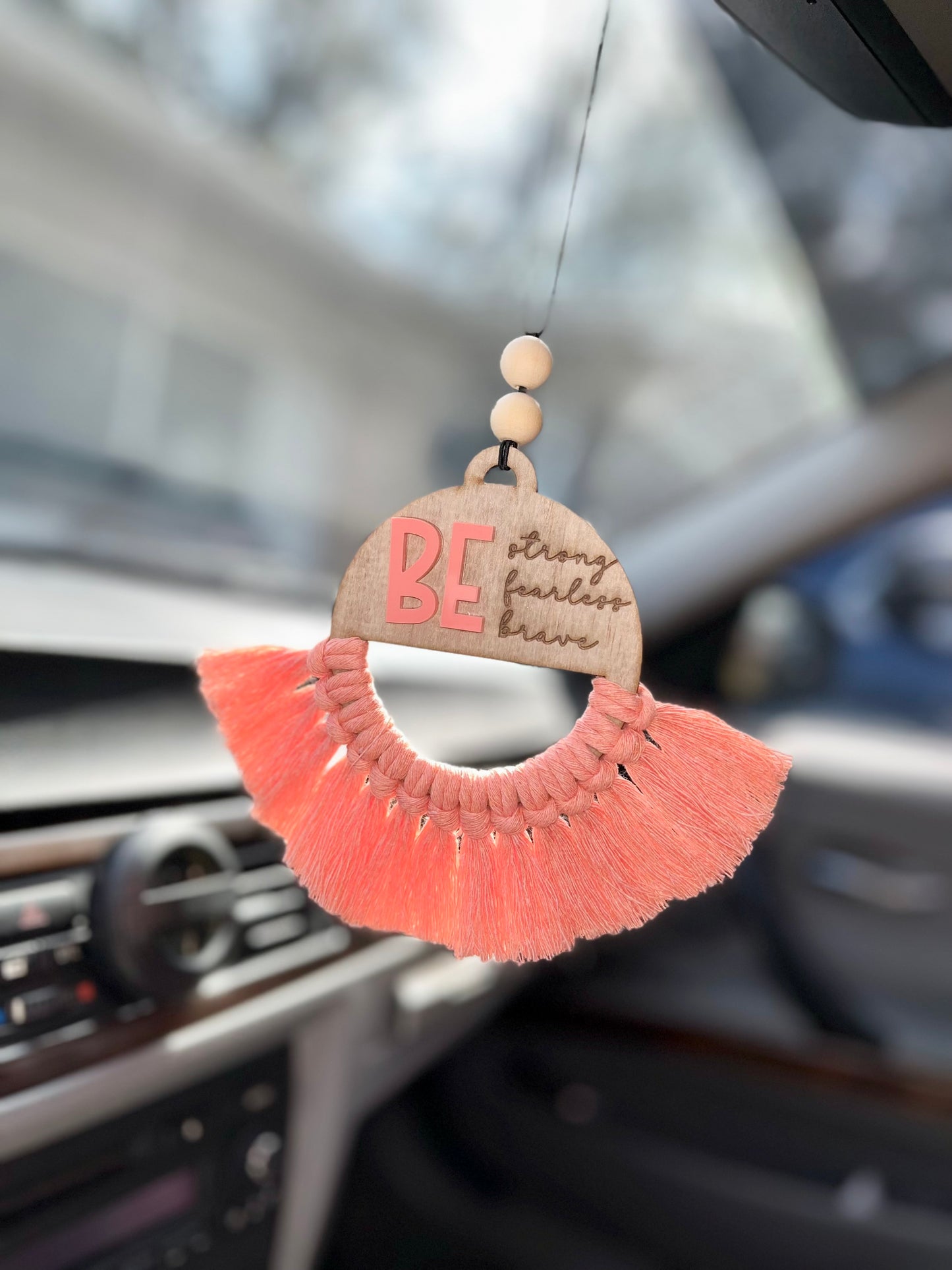 Be Strong, Fearless, Brave Car Charm