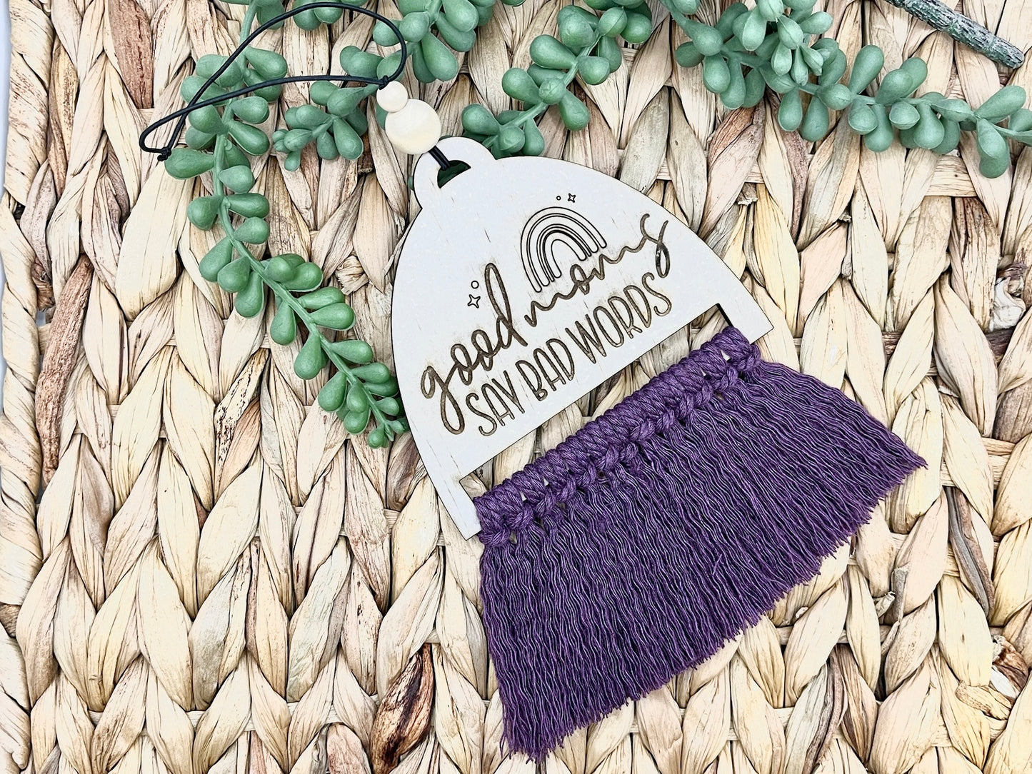 Good Moms say Bad Words Car Charm