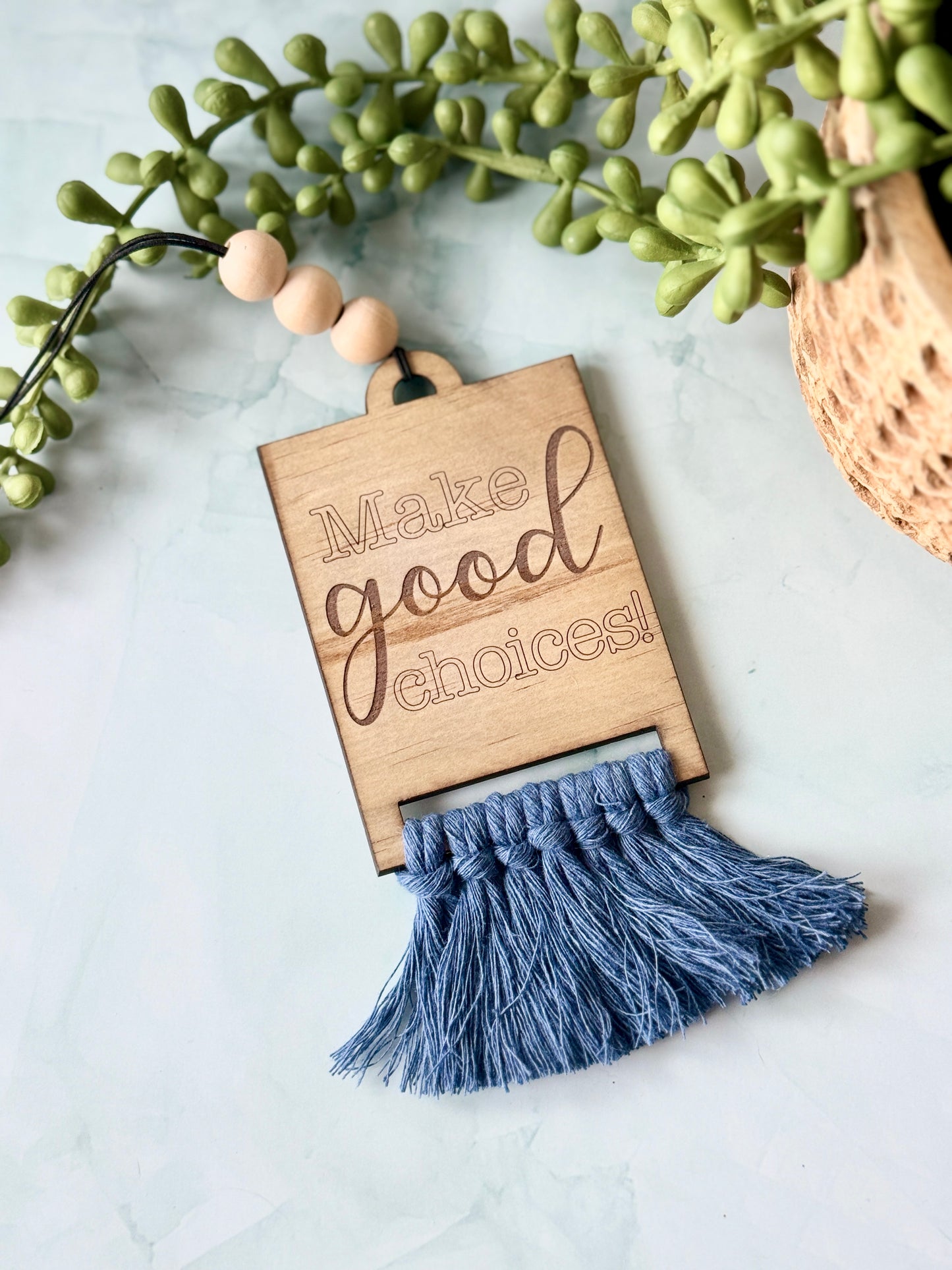 Make Good Choices Car Charm