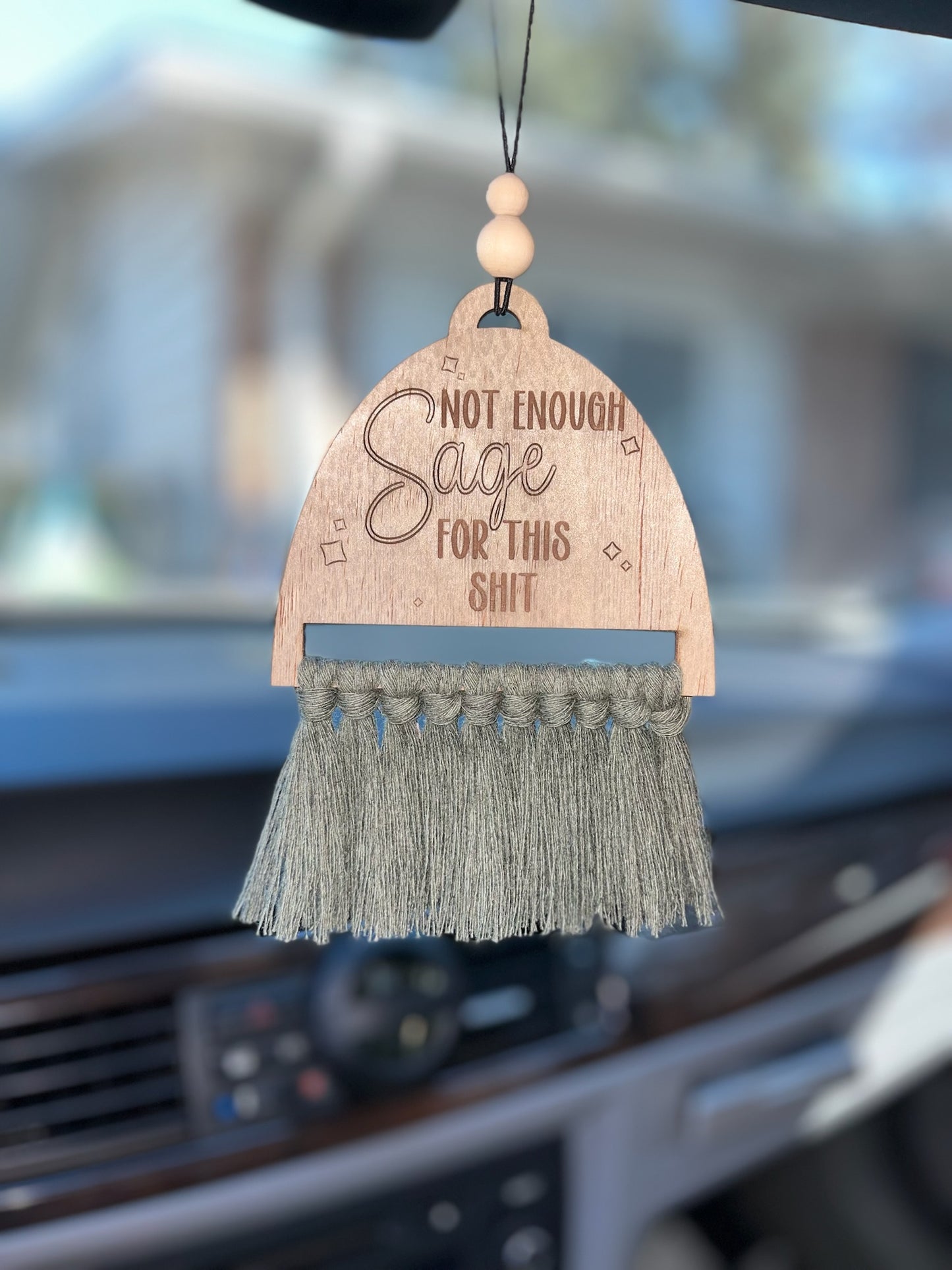 Not Enough Sage Car Charm