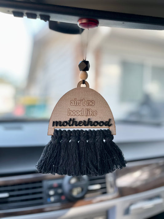 No Hood Like Motherhood Car Charm
