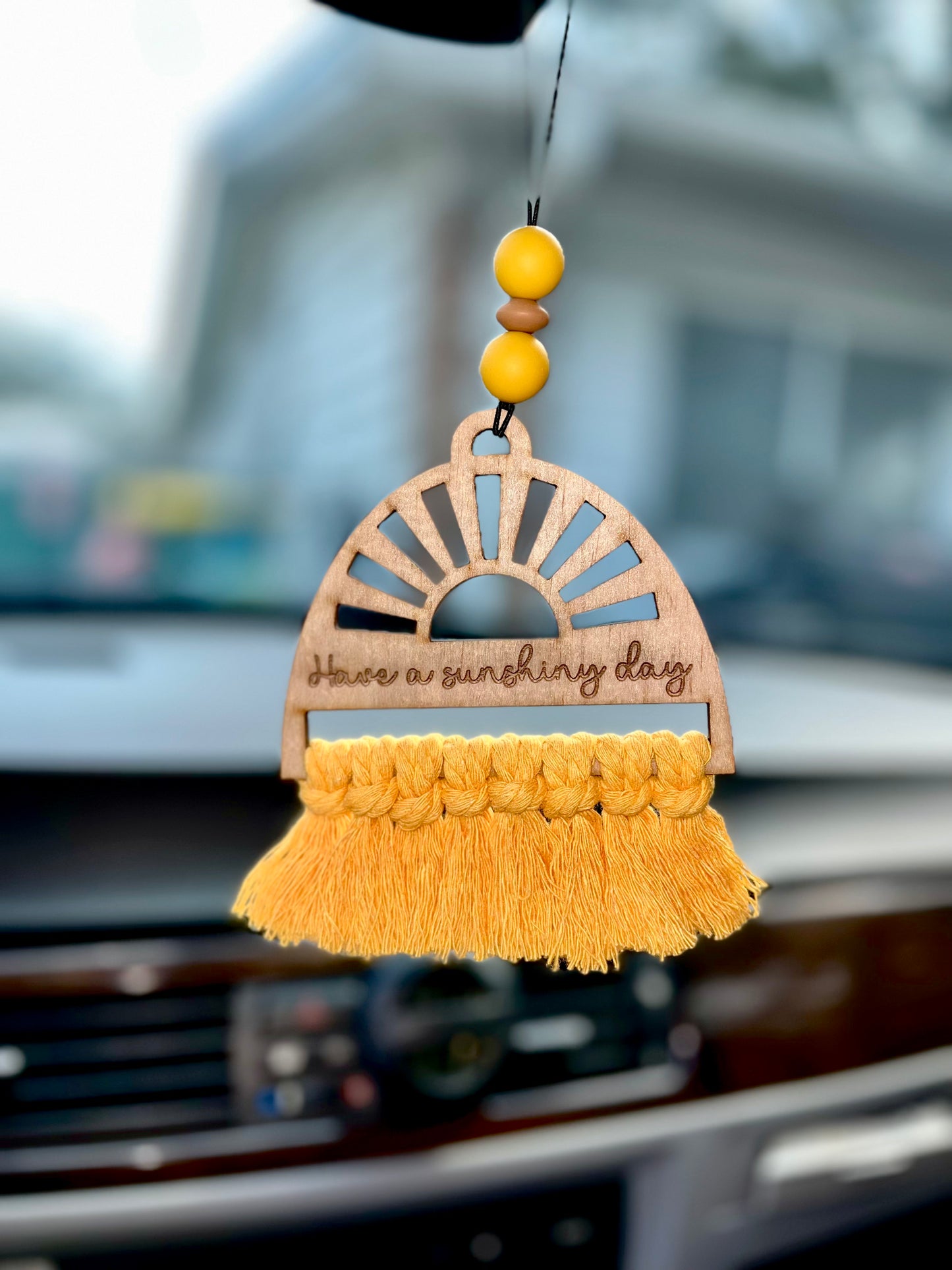 Have a Sunshiny Day car charm