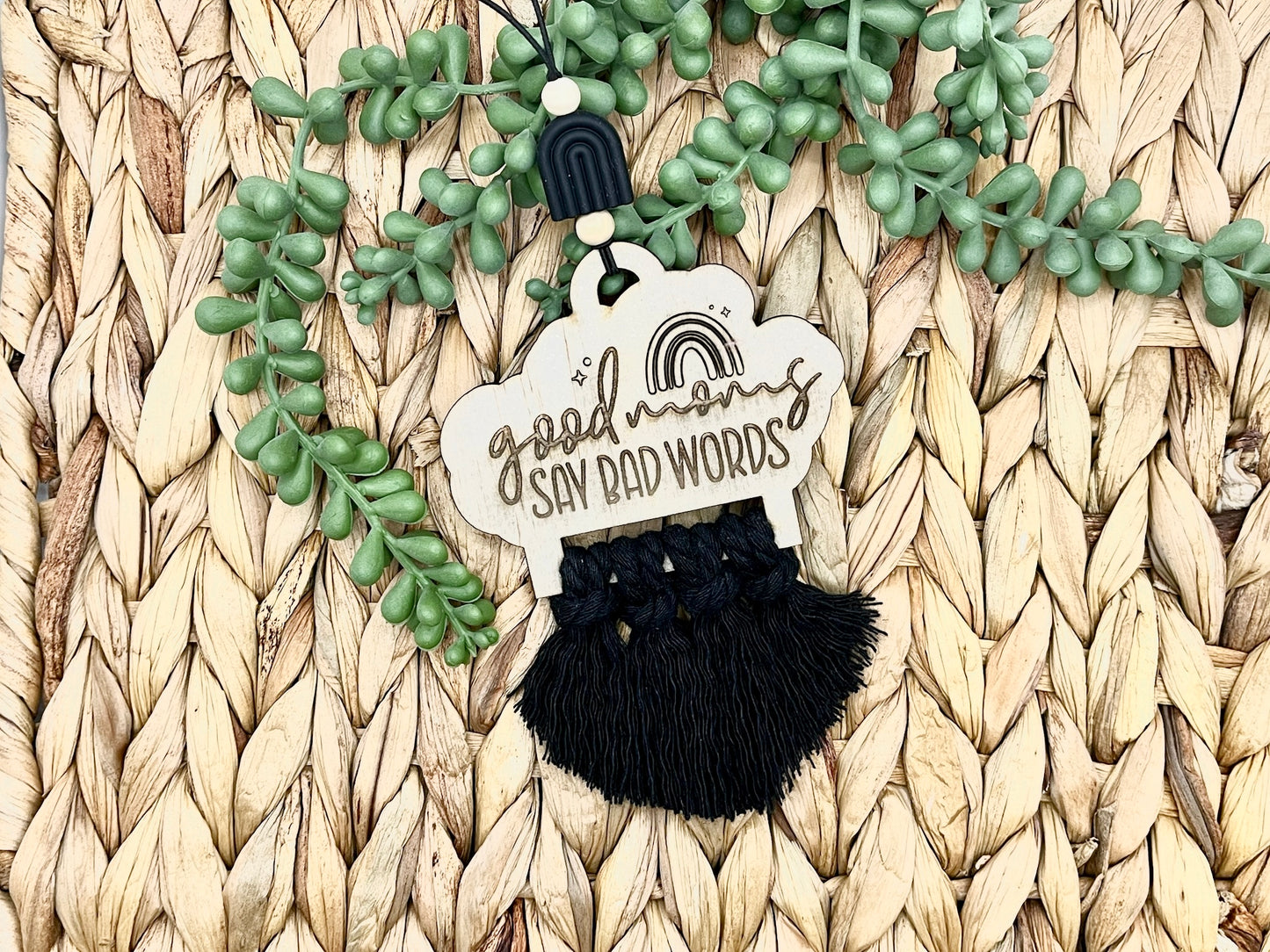 Good Moms/Bad Words Car Charm