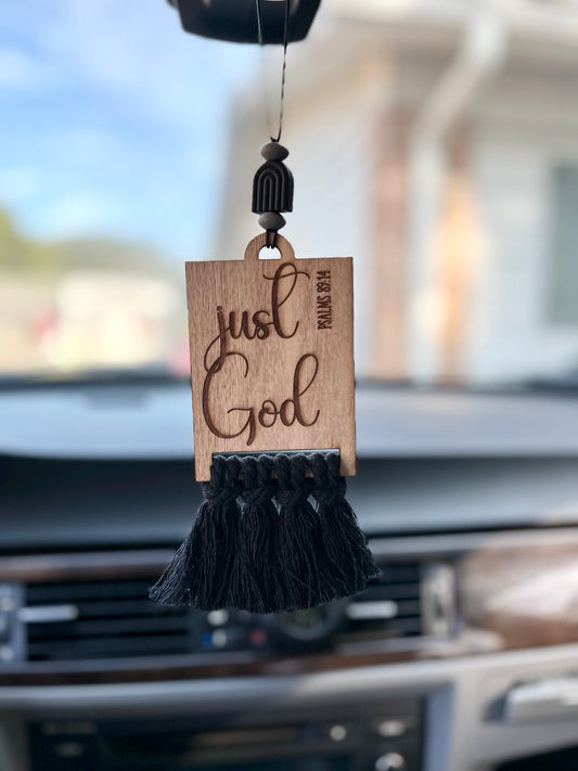Just God Car Charm